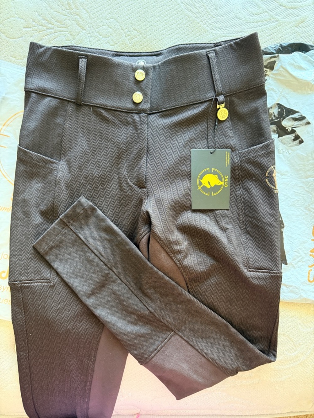 Sync Equestrian Chocolate Twill S Full seat